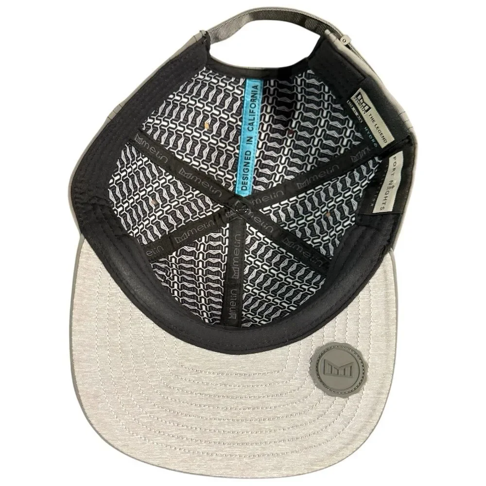 Melin Hydro The Legend Performance Dad Hat Port Nights Collection Curved Gray CL